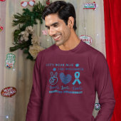 レッス衣服ブルーこの11月 – 糖尿病認識度 スウェットシャツ