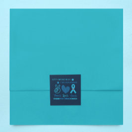 レッス衣服ブルーこの11月 – 糖尿病認識度 スクエアシール