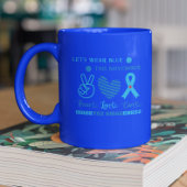 レッス衣服ブルーこの11月 – 糖尿病認識度 ツートーンマグカップ