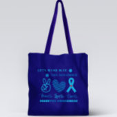 レッス衣服ブルーこの11月 – 糖尿病認識度 トートバッグ