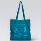 レッス衣服ブルーこの11月 – 糖尿病認識度 トートバッグ