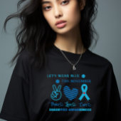 レッス衣服ブルーこの11月 – 糖尿病認識度 Tシャツ