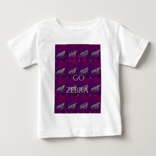 レッズおもしろいゴーZebra Hakuna Matataモチーフデザイン ベビーTシャツ (正面)