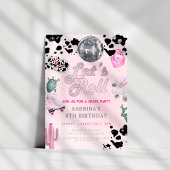 レッズガールズピ転がック女性のカーボーイ誕生日 招待状