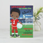 レッズキックアップ誕生日招待状カード (スタンド正面)