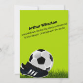 レッズキックアップ誕生日招待状カード (裏面)