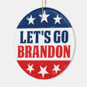 レッズゴーおもしろいブランドンアンチジョーバイデン氏プロトランプ セラミックオーナメント (左)