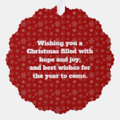 レッズゴーブランドントランプ2024オーナメント オーナメントカード (裏面)