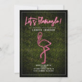 レッズネオンフラミンゴボクウッド誕生日 招待状 (正面)