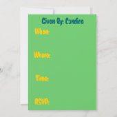 レッズパーティの招待状 招待状 (裏面)