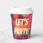 レッズパーティーカラフル《写真》ぼけ味ライトフェスティバル 紙コップ (裏面)