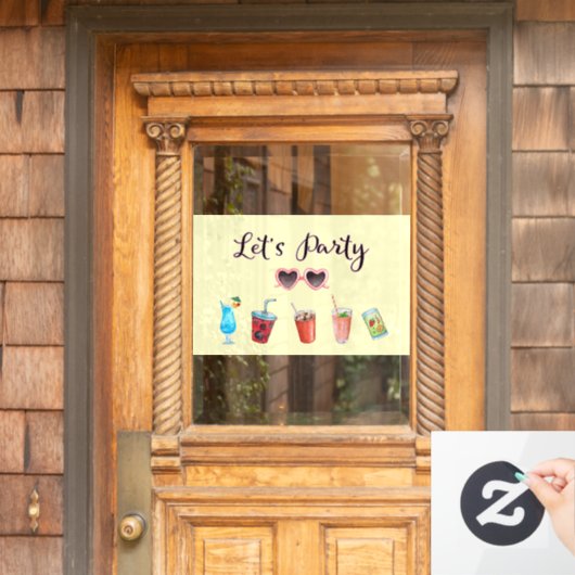 レッズパーティーサマーソーリー ウィンドウサイン (ホームデコレーション)