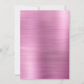 レッズパーティーディスコボール | ピンクボウ誕生日 招待状 (裏面)