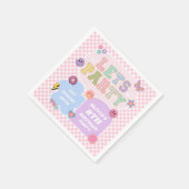 レッズパーティー名門私立校風のパッチ誕生日パーティー スタンダードカクテルナプキン (角)