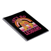 レッズビアンズLGBTQプライド月女性のカーボーイ ノートブック (右側)