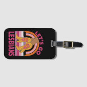 レッズビアンズLGBTQプライド月女性のカーボーイ ラゲッジタグ (正面横)