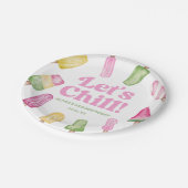 レッズピンクレトロポプシクル誕生日パーティー ペーパープレート (アングル)