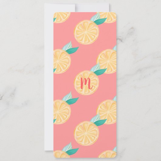 レッズピンクレモネードカクテルグラス誕生日 招待状 (裏面)