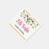 レッズフィエスタガール誕生日カラフル紙 スタンダードカクテルナプキン (角)