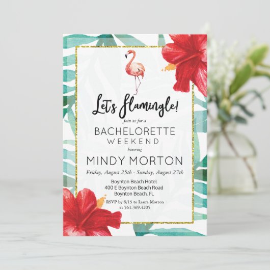 レッズフラミングルバチェロレッテウィークエンド招待状 招待状 (スタンド正面)