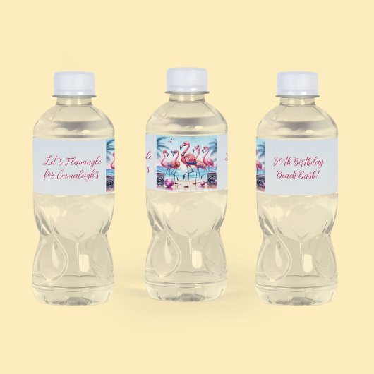 レッズフラミングルビーチ誕生日バッシュ記念記念 ペットボトルラベル