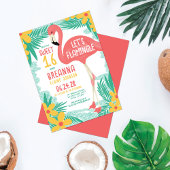 レッズフラミングルフラミンゴトロピカルフローラスイーツ16 招待状