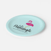 レッズフラミングルフラミンゴバチェロレッテ ペーパープレート (アングル)