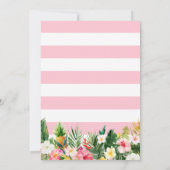 レッズフラミングルフローラサマー子供の誕生日パーティー 招待状 (裏面)