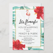 レッズフラミングル引っ越し祝いパーティー招待状 招待状 (正面)