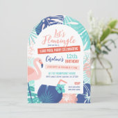 レッズフラミングル誕生日ルアウ(ハワイ式宴会)プールパーティー 招待状 (スタンド正面)