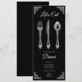 レッズブラック食べディナ招待状 招待状 (正面/裏面)