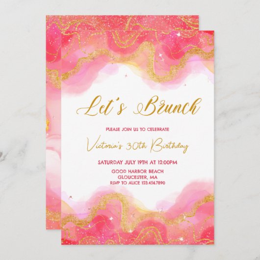 レッズブランチ誕生日招待状 招待状 (正面/裏面)