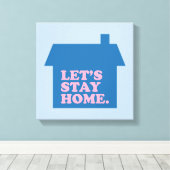 レッズホームブルー キャンバスプリント (インサイチュ (ウッドフロア))