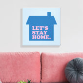 レッズホームブルー キャンバスプリント (インサイチュ (リビング))