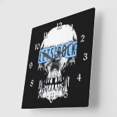 レッズロックスカル スクエア壁時計 (傾斜)