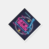 レッズロックレトロネオン スタンダードカクテルナプキン (角)