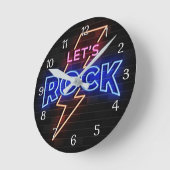 レッズロック稲妻ボルト ラウンド壁時計 (傾斜)