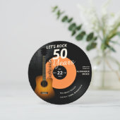 レッズロック50年ギターヴィンテージレコード誕生日 招待状 (スタンド正面)