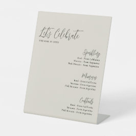 レッズ祝アイボリーブライダルシャワーバー 台座サイン