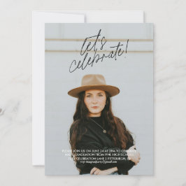 レッズ祝シンプル卒業パーティ招待状 招待状