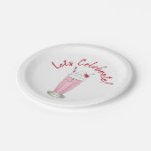 レッズ祝パーティー誕生日アイスクリームミルクシェイク ペーパープレート (アングル)