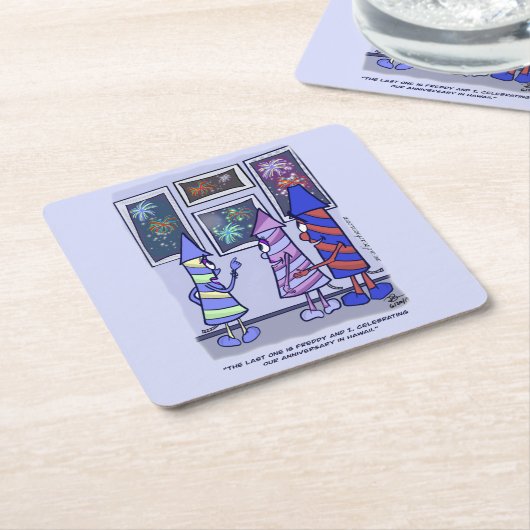 レッズ祝紙コースター スクエアペーパーコースター (アングル)