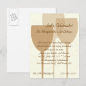 レッズ祝誕生日招待状 インビテーションポストカード (正面/裏面)