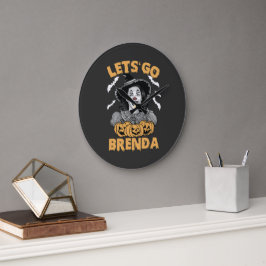 レッダーハロウィンカマ不気味ラハリス ラージ壁時計