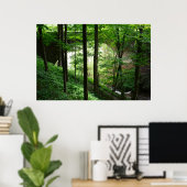レッチワースブリッジの緑の森 36" x 24" ポスター (ホームオフィス)