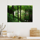 レッチワースブリッジの緑の森 36" x 24" ポスター (キッチン)