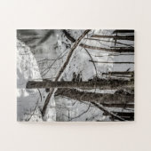 レッチワース州パークスノー自然冬 ジグソーパズル (横)