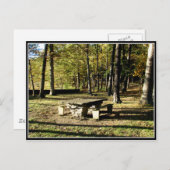 レッチワース州パークティーテーブルロック ポストカード (正面/裏面)