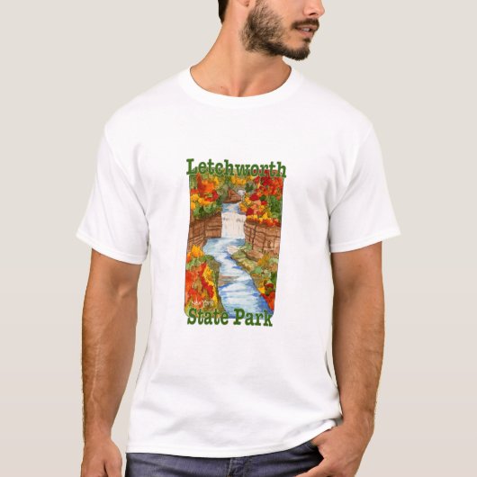 レッチワース州パーク,ニューヨーク Tシャツ (正面)