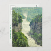 レッチワース州立公園の滝 ゲネシー川 ポストカード (正面/裏面)